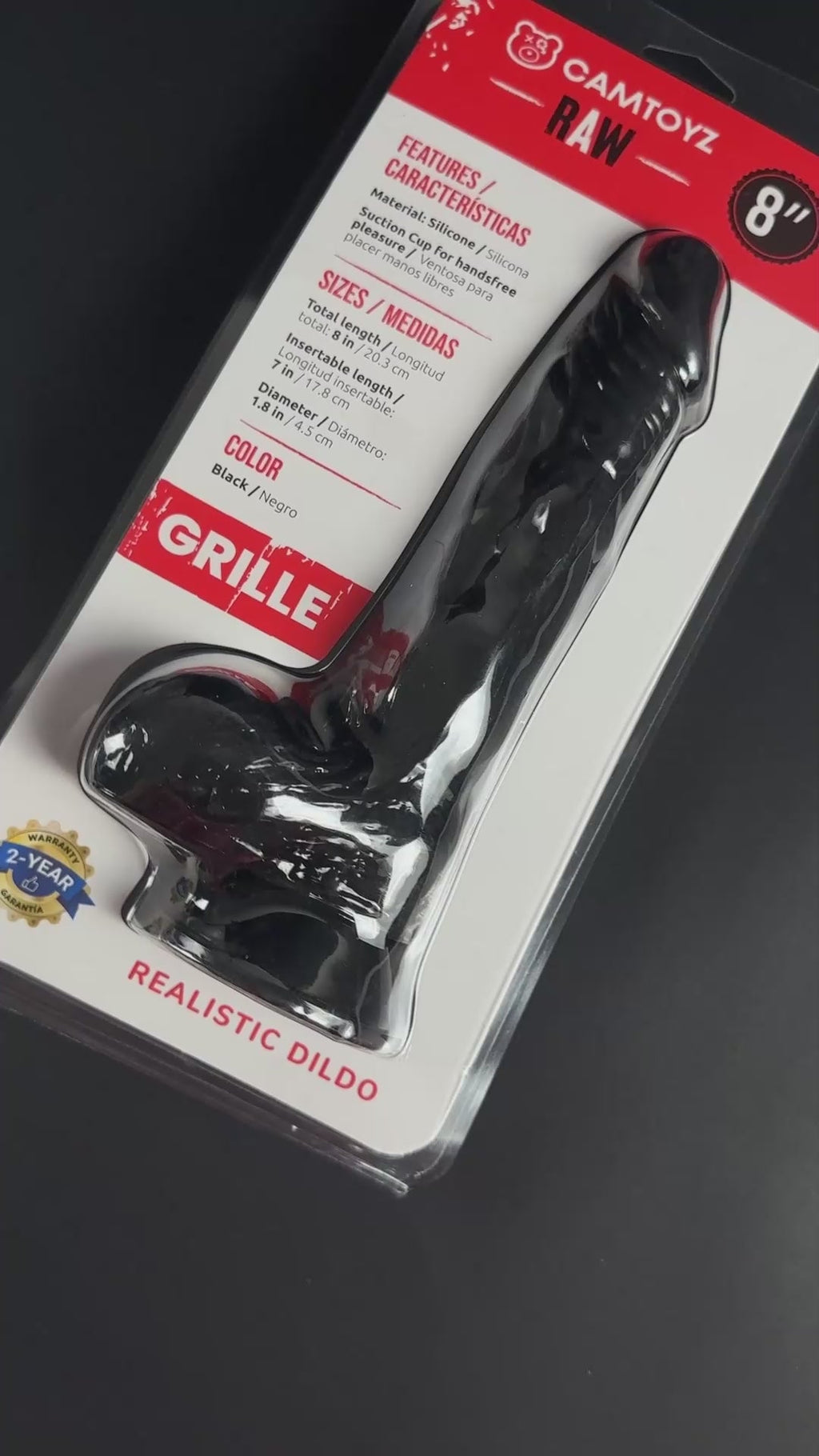 Camtoyz Raw Grille Realistic 8 in. Dildo