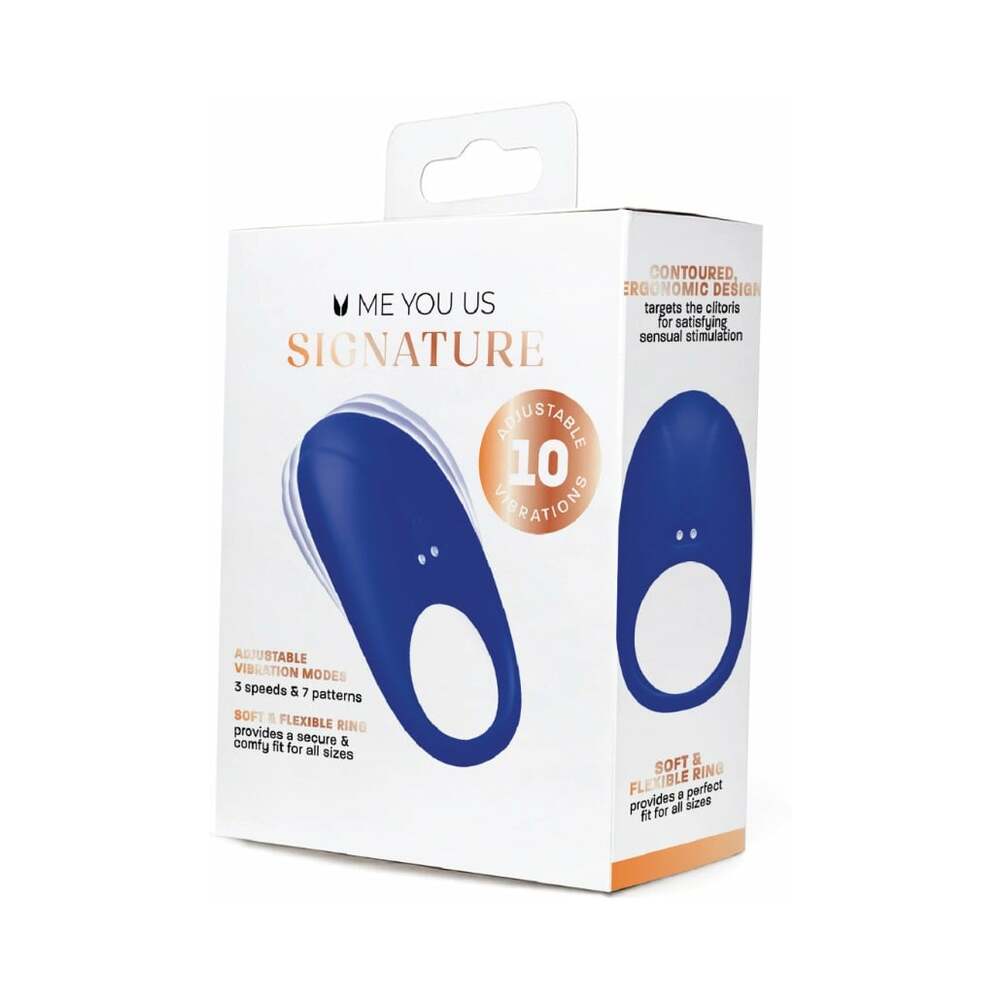 Me You Us Signature The Vibrating Couples Ring Blue