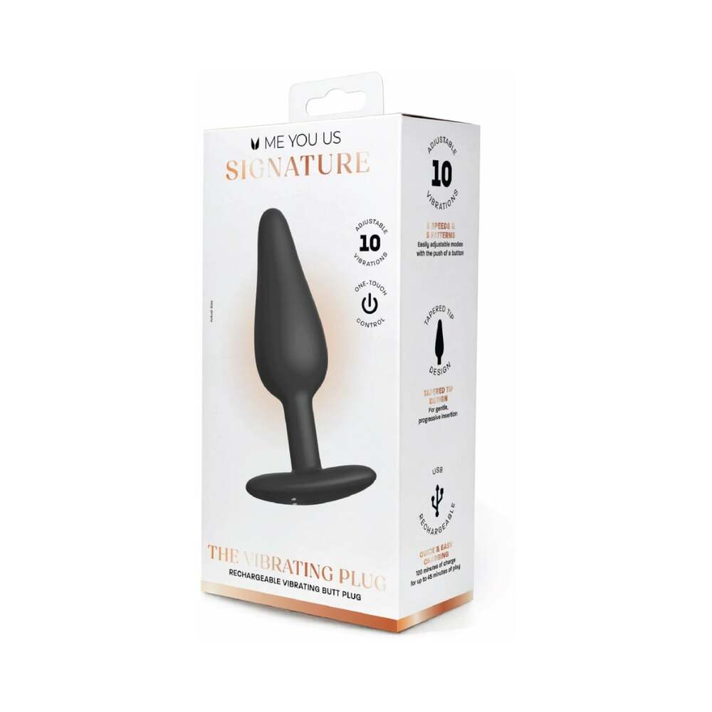 Me You Us Signature The Vibrating Plug Black