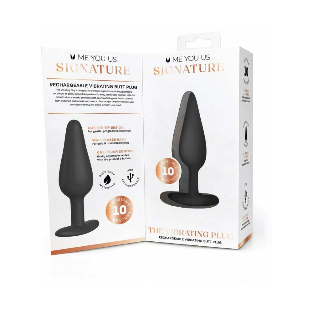 Me You Us Signature The Vibrating Plug Black