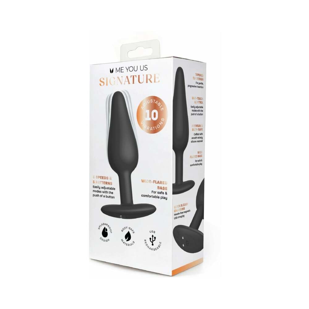 Me You Us Signature The Vibrating Plug Black