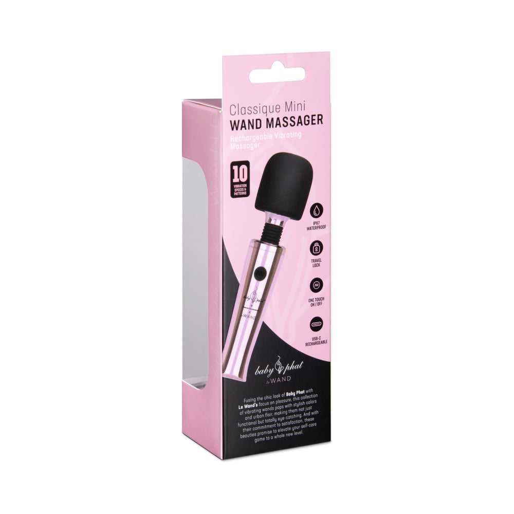 Baby Phat x Le Wand Classique Mini Rechargeable Vibrating Massager Pink