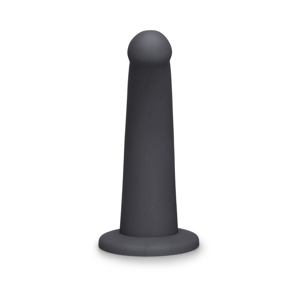 b-Vibe Essentials 7 in. Smooth Silicone Dildo Black