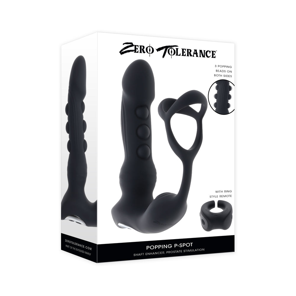 Zero Tolerance Popping P-Spot Silicone Rechargeable Black