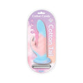 Cotton Candy Cotton Tail Dildo with Rabbit Stimulator Gradient Color