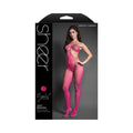 Fantasy Lingerie Sheer Crystal Club Just Enough Crotchless Cut-Out Halter Bodystocking O/S