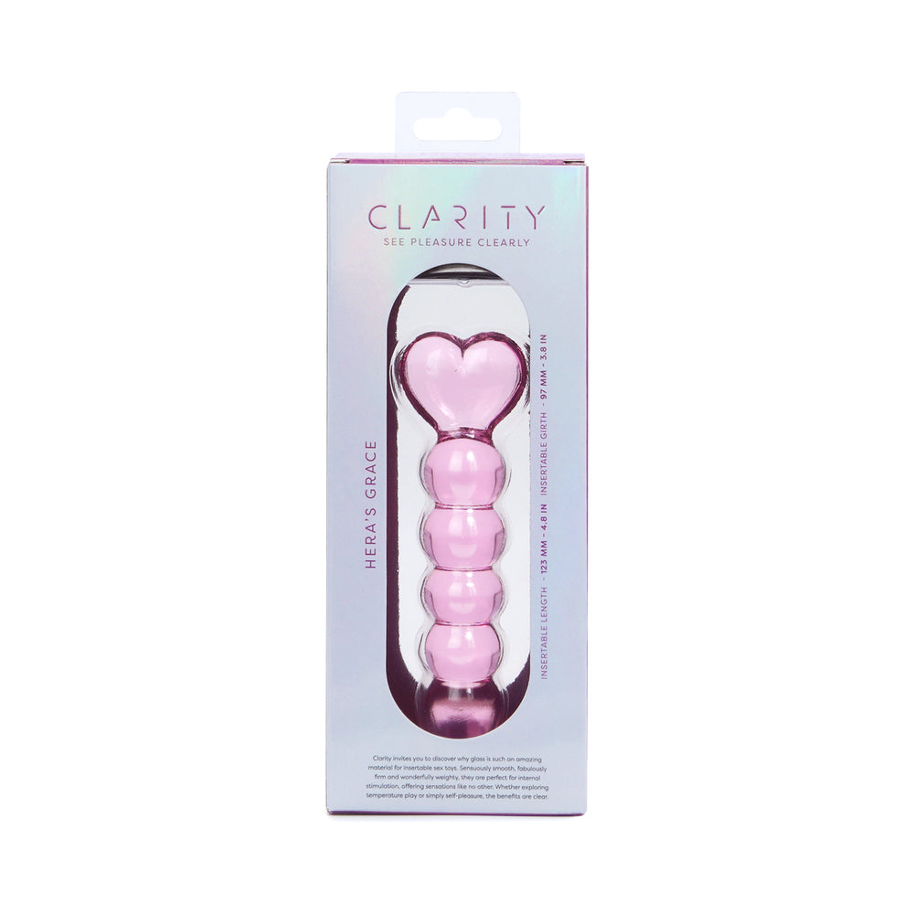 Clarity Hera's Grace Blush Glass Dildo