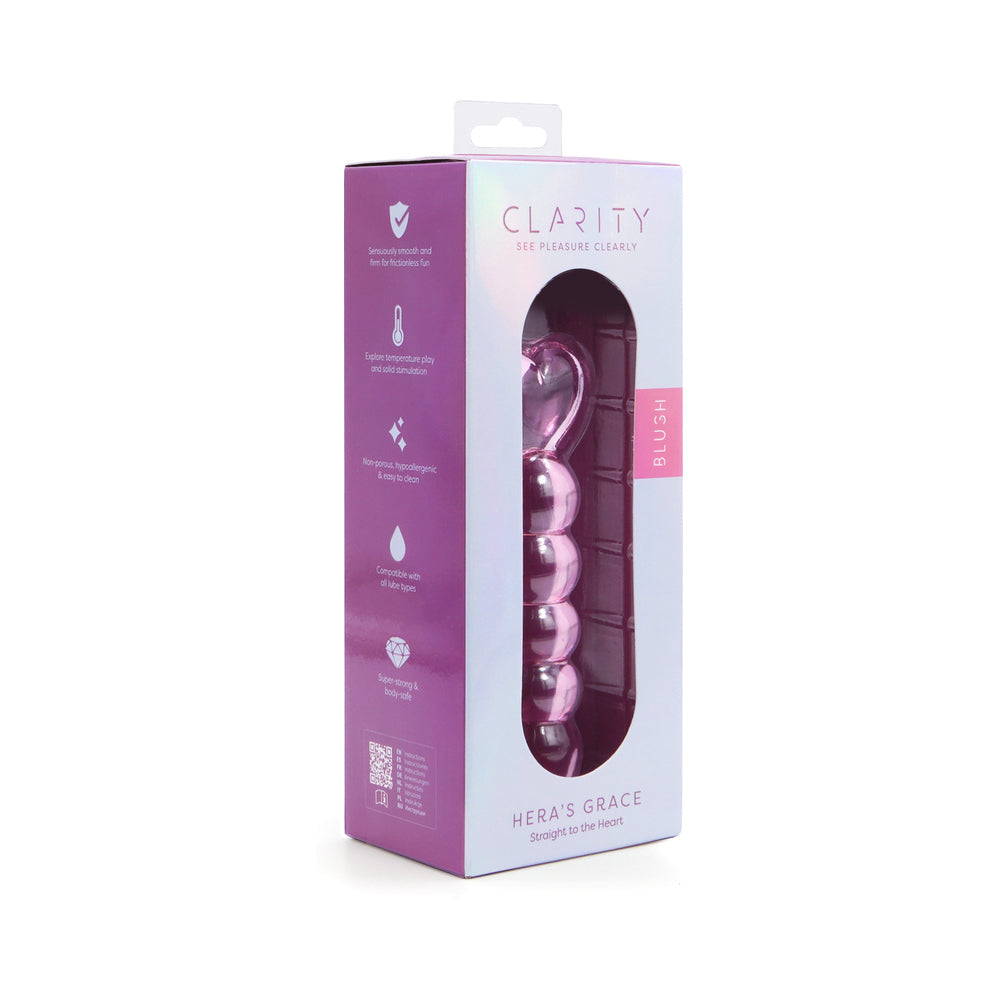 Clarity Hera's Grace Blush Glass Dildo