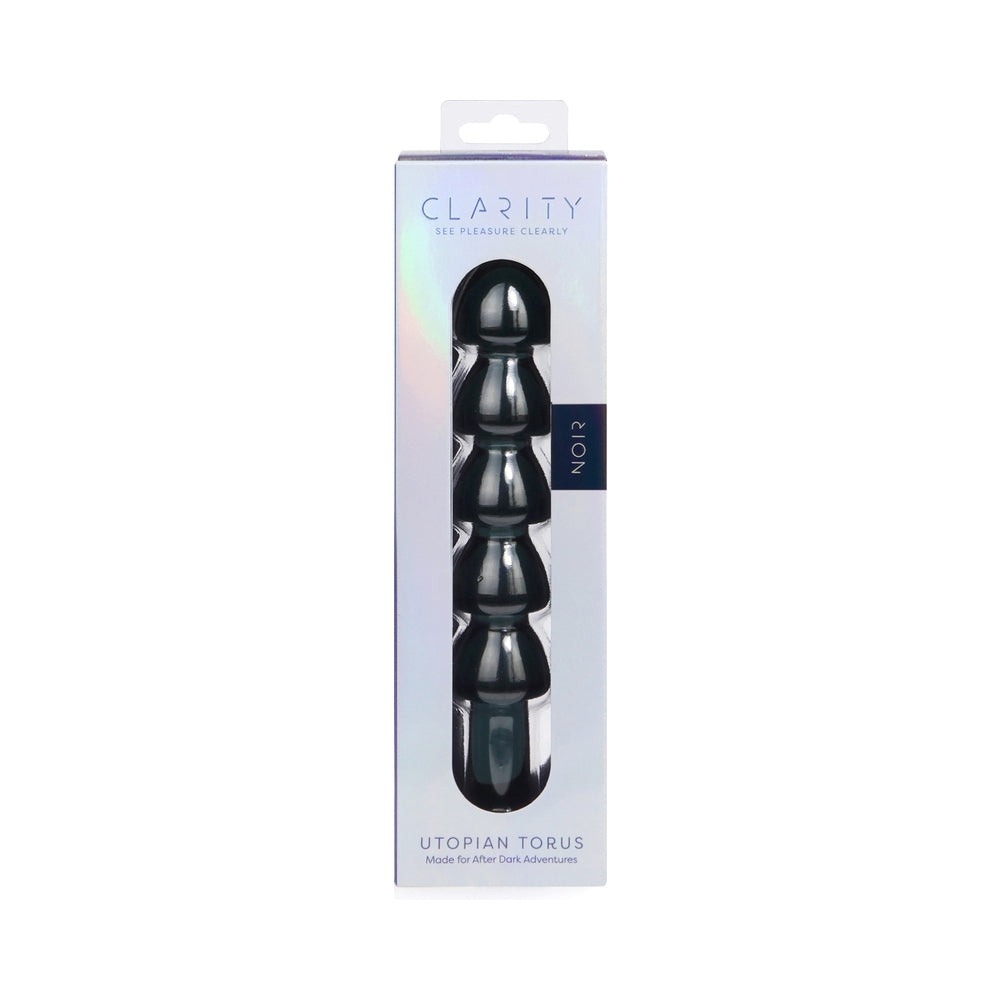 Clarity Utopian Torus Noir Glass Dildo