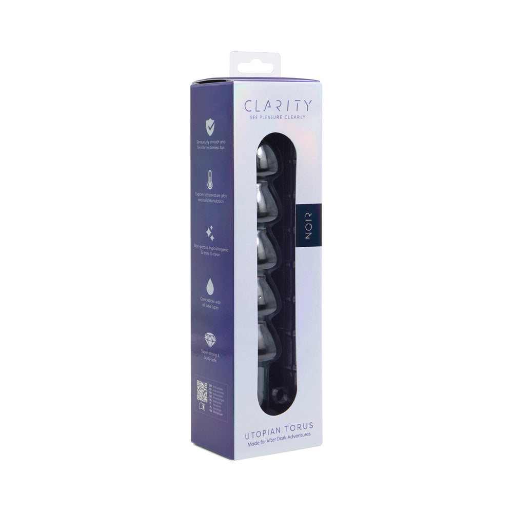 Clarity Utopian Torus Noir Glass Dildo