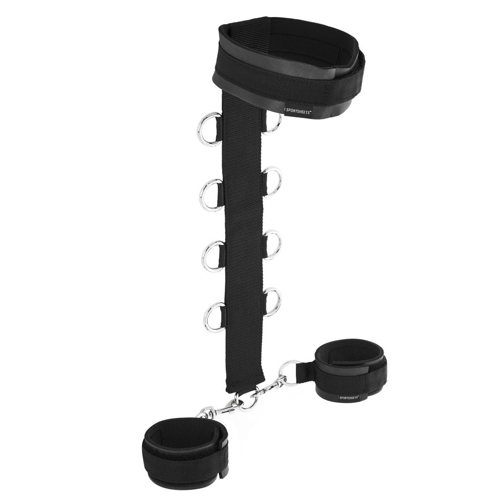Sportsheets Adjustable Neoprene Neck & Wrist Restraint Black