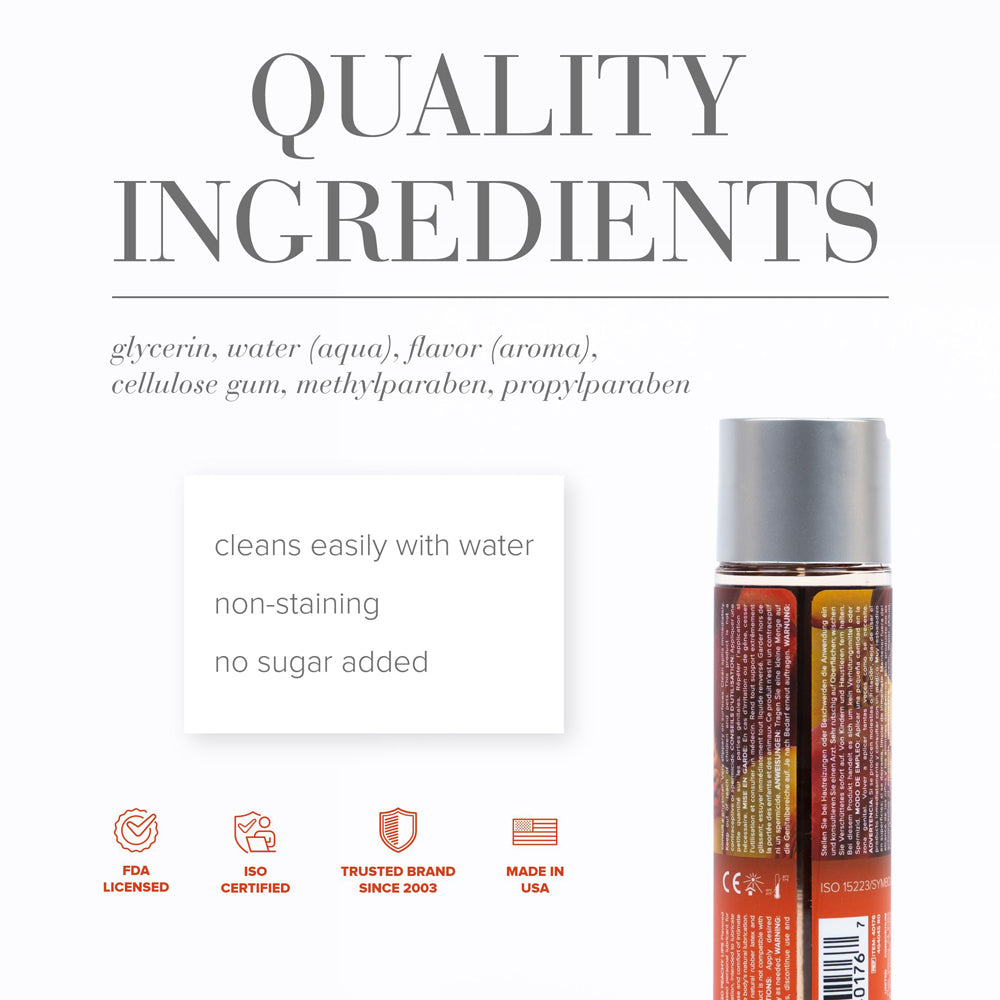 JO H2O Peachy Lips Flavored Water-Based Lubricant 4 oz.