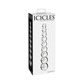 Icicles No. 2 Beaded 8.5 in. Glass Dildo Clear