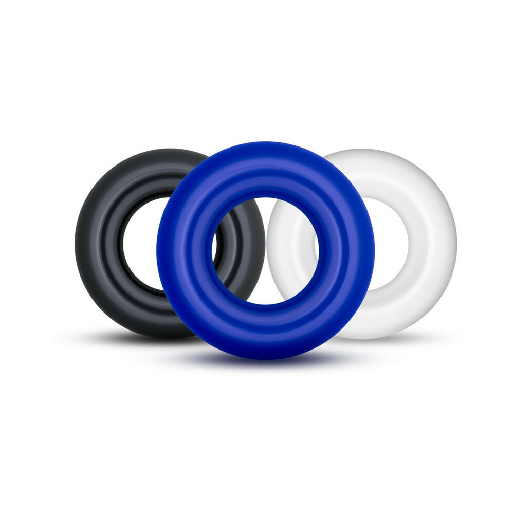 Stay Hard Donut Rings 3-Piece Cockring Set Assorted Colors