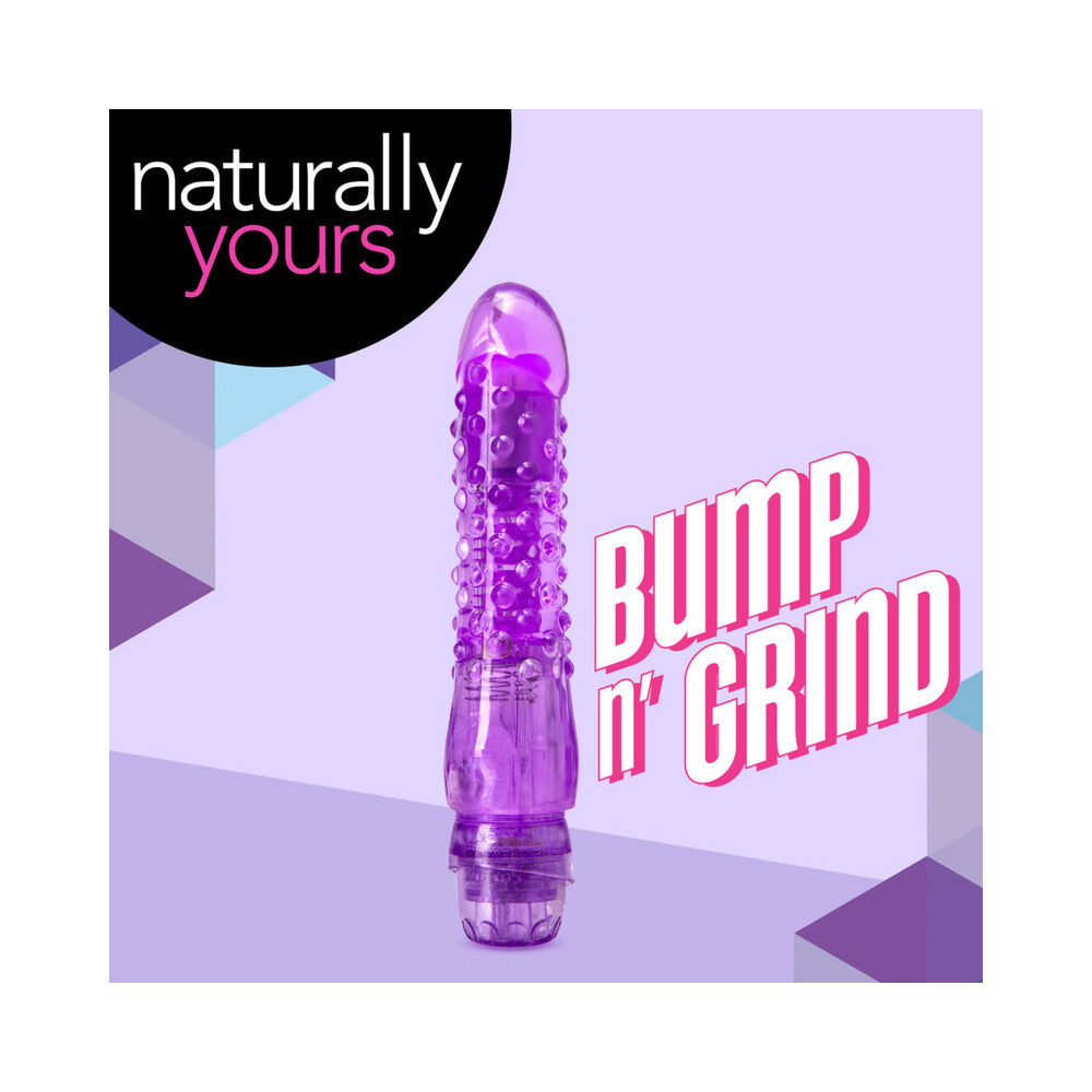 Naturally Yours Bump n' Grind Textured Slimline Vibrator Purple