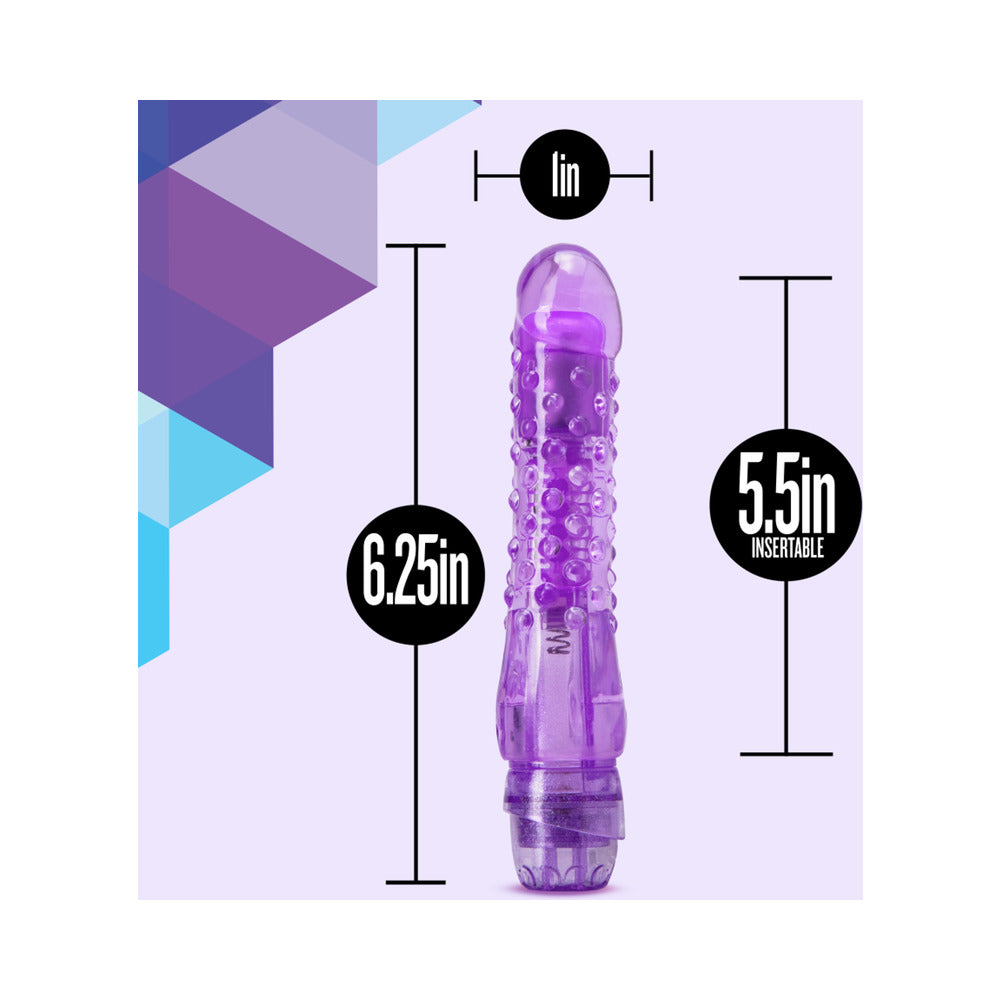Naturally Yours Bump n' Grind Textured Slimline Vibrator Purple