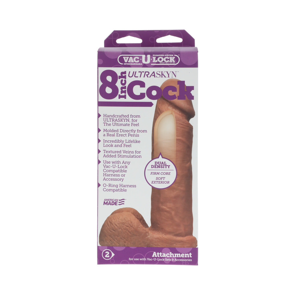 Vac-U-Lock - 8-Inch ULTRASKYN Cock Brown