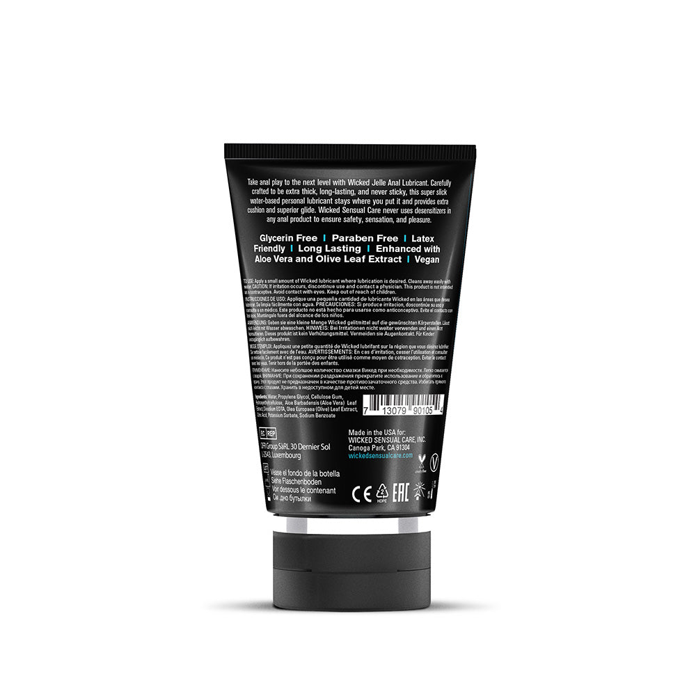 Wicked Jelle Water-Based Anal Lubricant 4 oz.