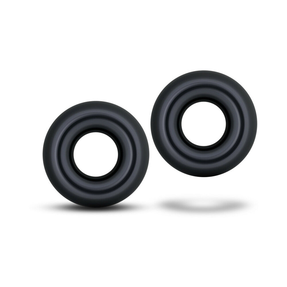 Stay Hard Donut Rings Oversized Cockring 2-Pack Black