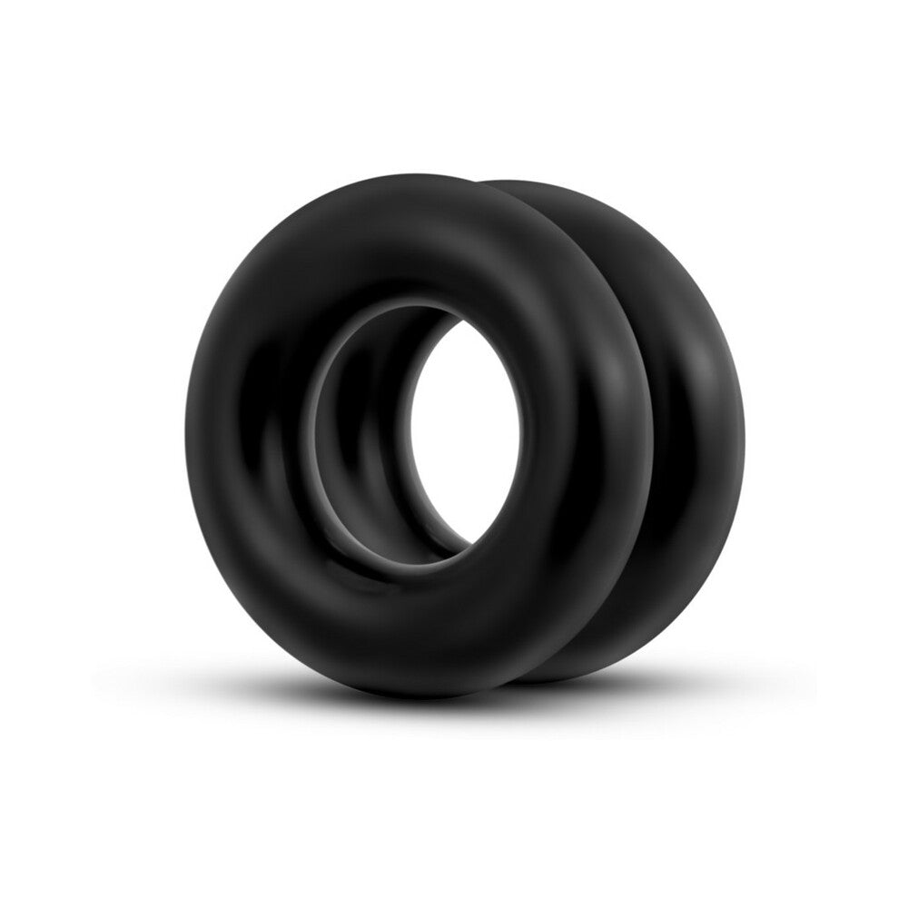 Stay Hard Donut Rings Oversized Cockring 2-Pack Black