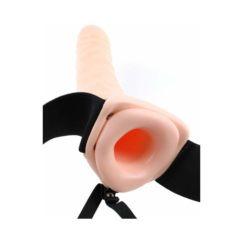 Fetish Fantasy Series 8 in. Hollow Strap-On Beige/Black