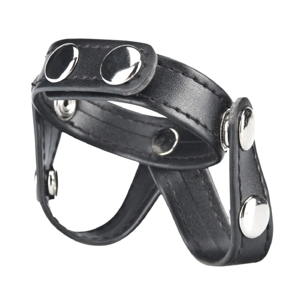 Blue Line C&B Gear V-style Cock Ring with Ball Divider