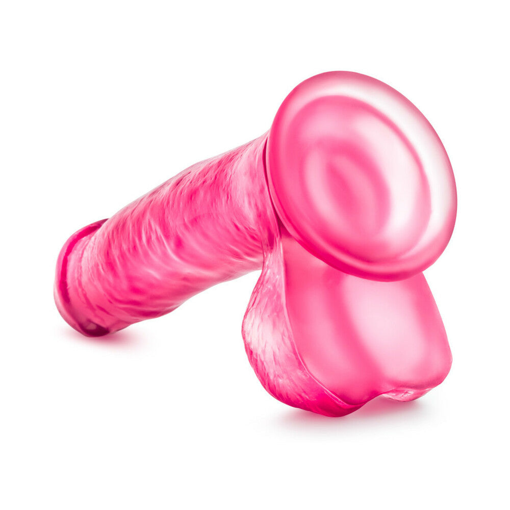 B Yours Sweet 'n Hard 1 Realistic 7 in. Dildo with Balls Pink