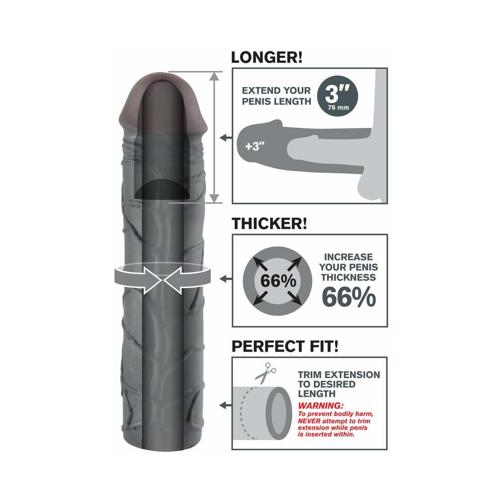 Fantasy X-tensions Mega 3 in. Extension Black