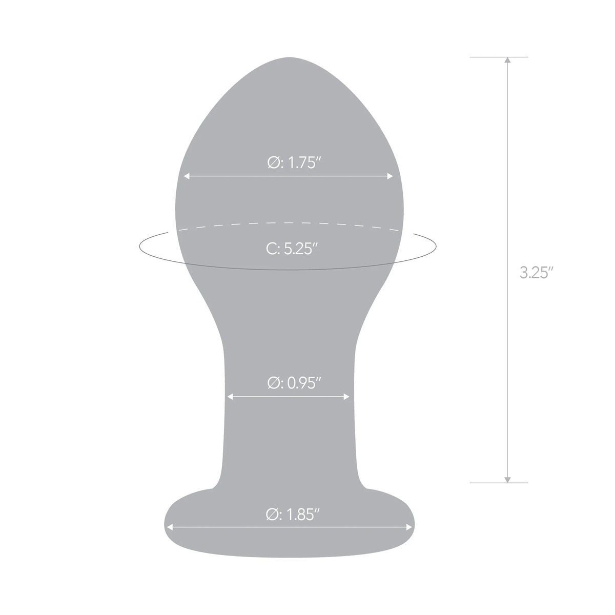 Glas 3.5 in. Galileo Glass Butt Plug