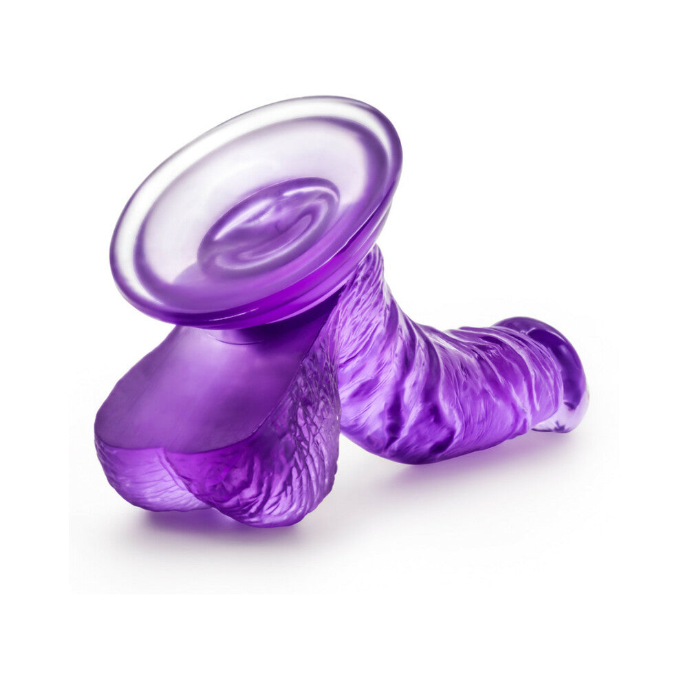 B Yours Sweet 'n Hard 8 Realistic 6.5 in. Dildo with Balls Purple