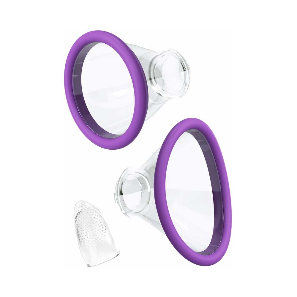 Fantasy For Her Her Ultimate Pleasure Dual-Ended Vibrator With Licking Suction Purple