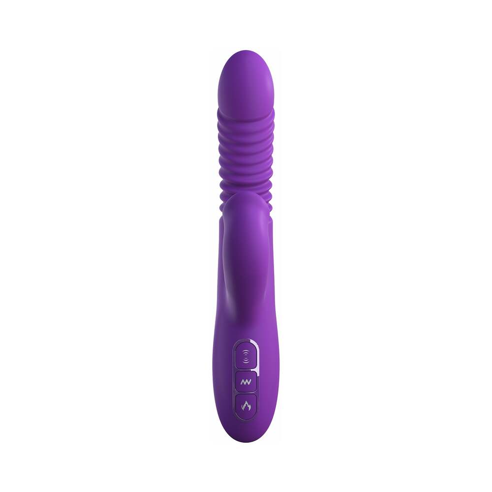 Fantasy For Her Rechargeable Silicone Ultimate Thrusting Clit Stimulate-Her Purple