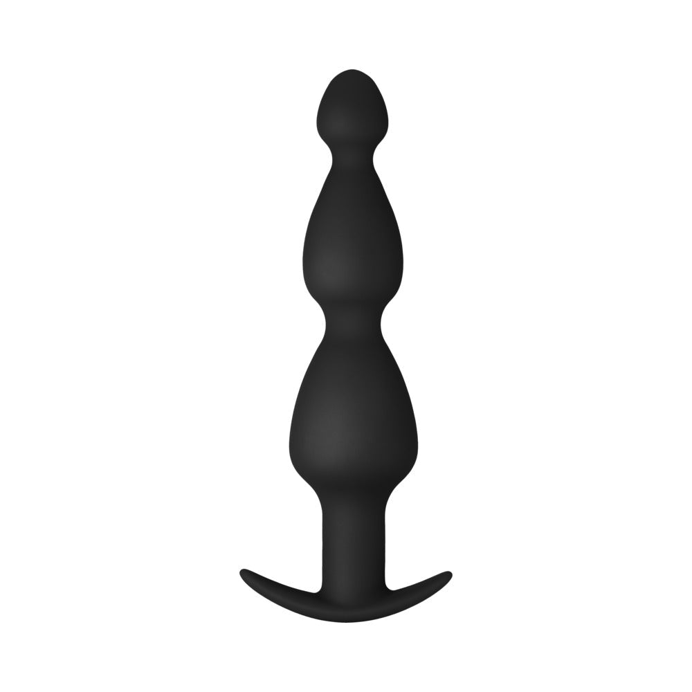 Forto F-52 Cone Beads Silicone Anal Plug Black
