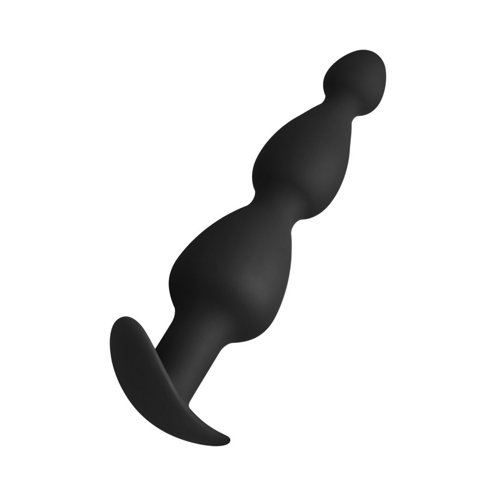 Forto F-52 Cone Beads Silicone Anal Plug Black