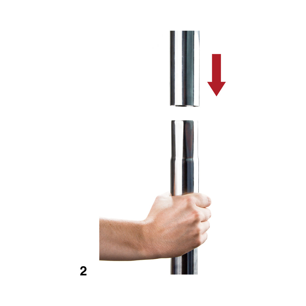 Ouch! Fully Adjustable Dance Pole Silver