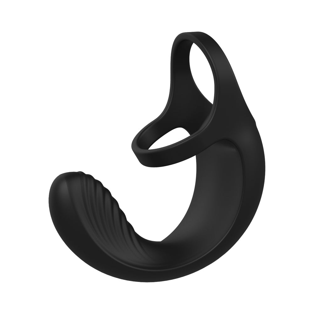 Zero Tolerance Vibrating Ball Cradle Rechargeable Remote-Controlled Silicone Cockring Black