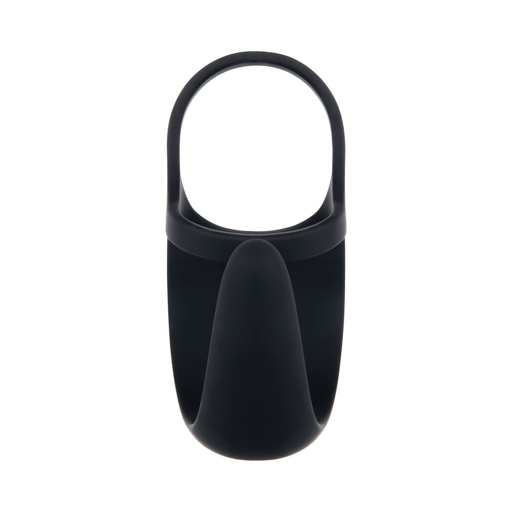 Zero Tolerance Vibrating Ball Cradle Rechargeable Remote-Controlled Silicone Cockring Black