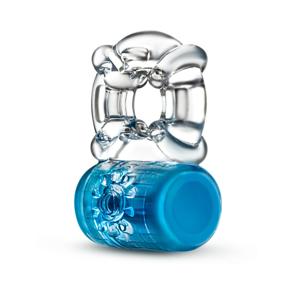 Play with Me Pleaser Rechargeable Vibrating C-Ring Blue