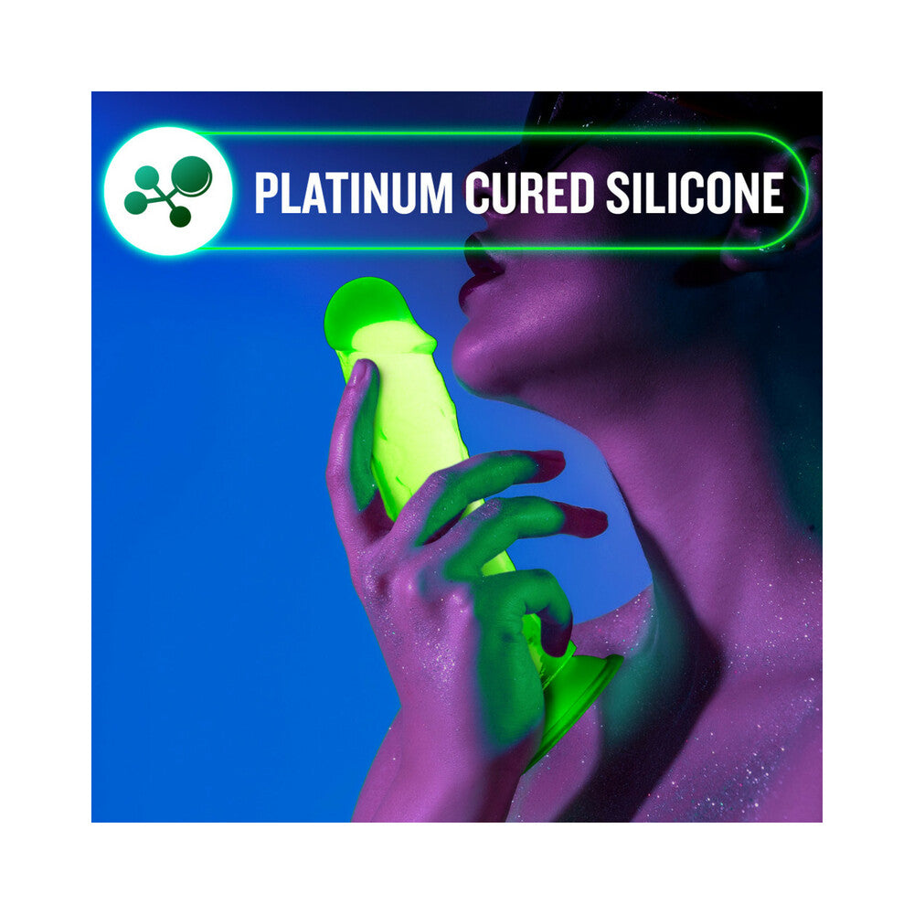 Neo Elite Glow in the Dark Viper 7 in. Dual-Density Dildo Neon Green