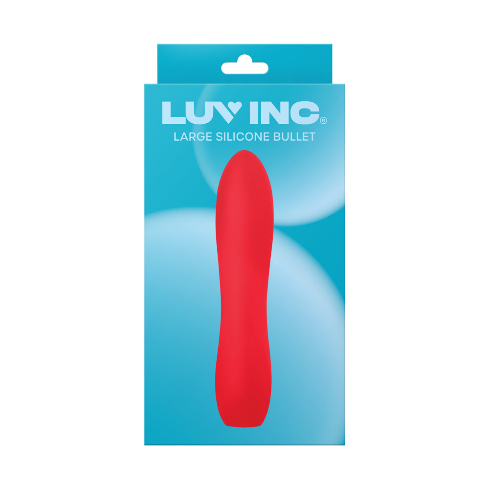 Luv Inc Lb72 Large Silicone Bullet Rechargeable Vibrator Red