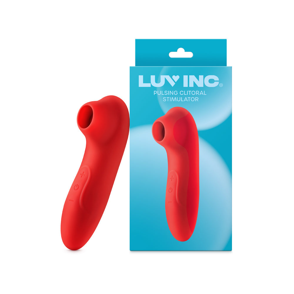 Luv Inc Cs19 Pulsing Clitoral Stimulator Rechargeable Silicone Red