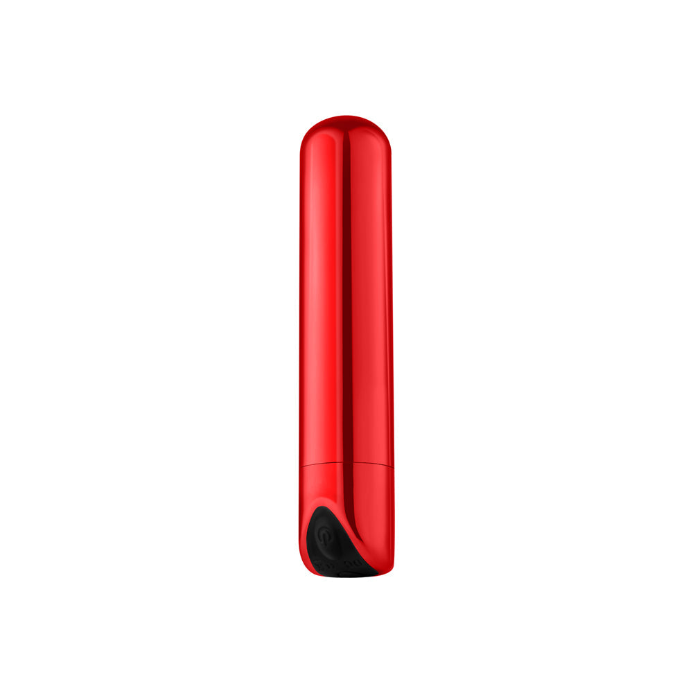 Luv Inc Sb33 Shiny Bullet Rechargeable Vibrator Red