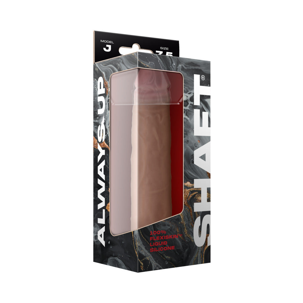 Shaft Model J: 7.5 in. Dual Density Silicone Dildo Pine