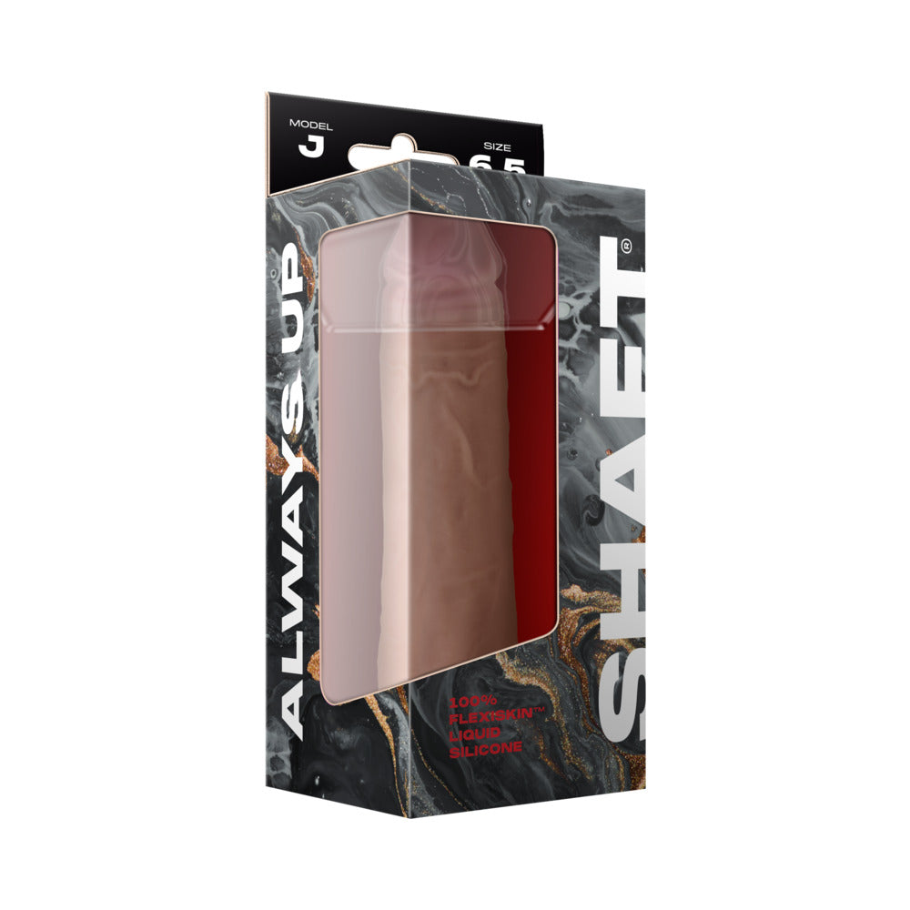Shaft Model J: 6.5 in. Dual Density Silicone Dildo Pine