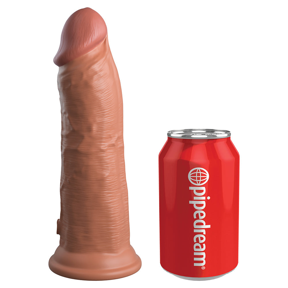 King Cock Elite 8 in. Dual Density Silicone Cock Realistic Dildo With Suction Cup Tan