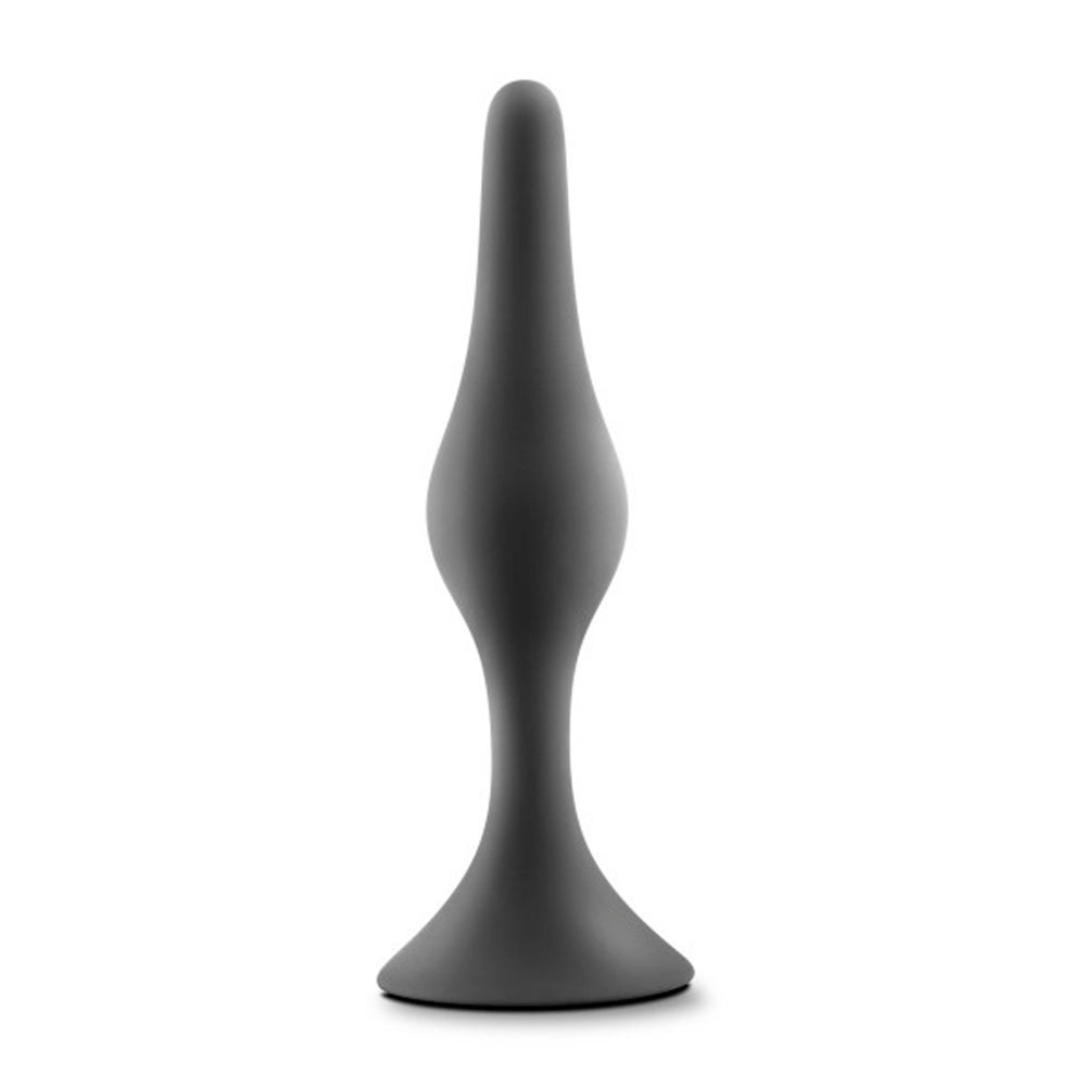 Anal Adventures Platinum Silicone Beginner Plug Medium Black