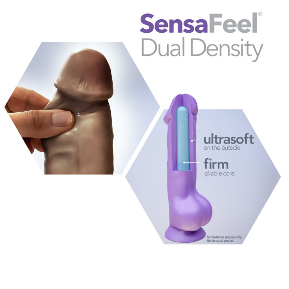 Au Naturel Jack 7 in. Posable Dual Density Dildo Brown