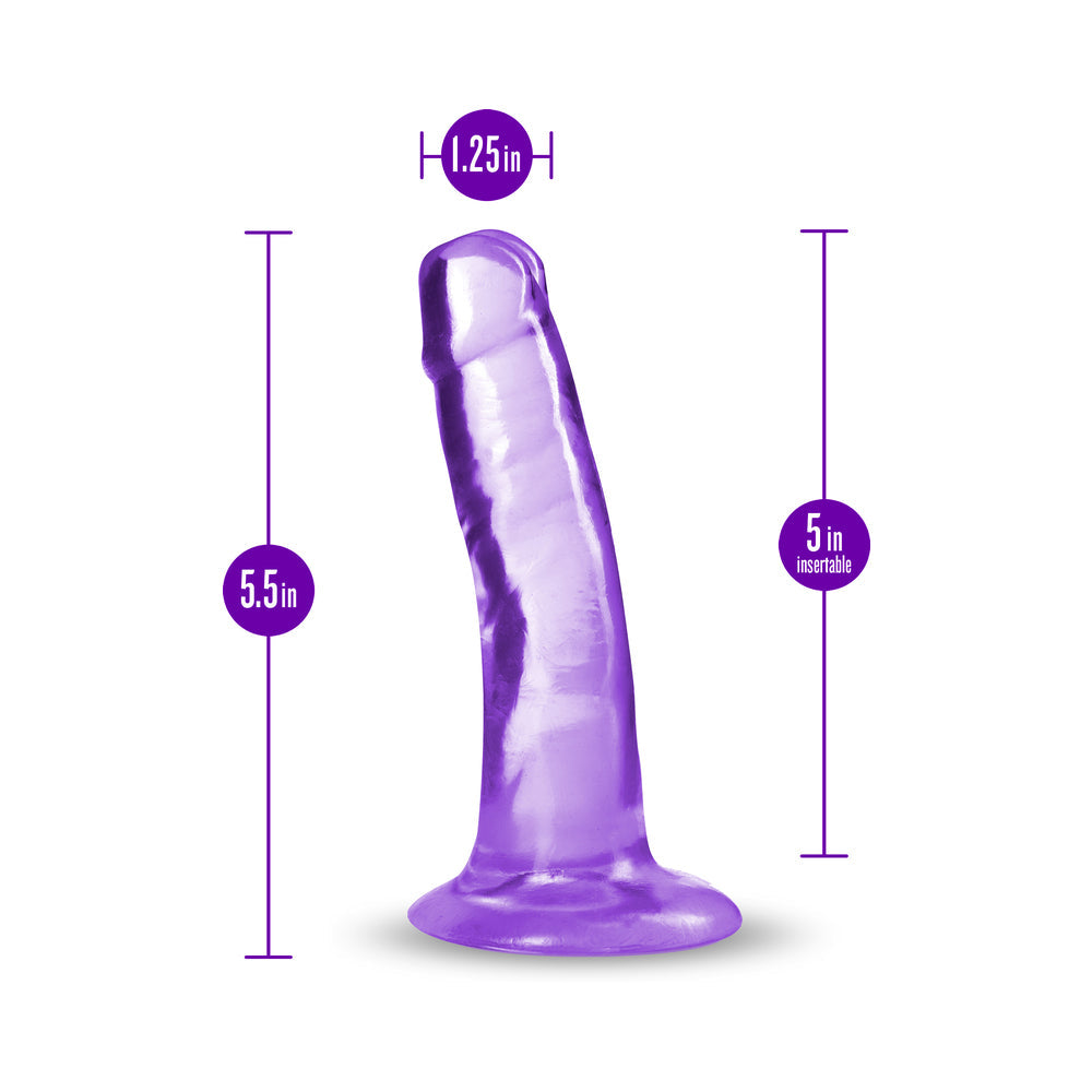 B Yours Plus Hard n' Happy 5 in. Dildo Purple