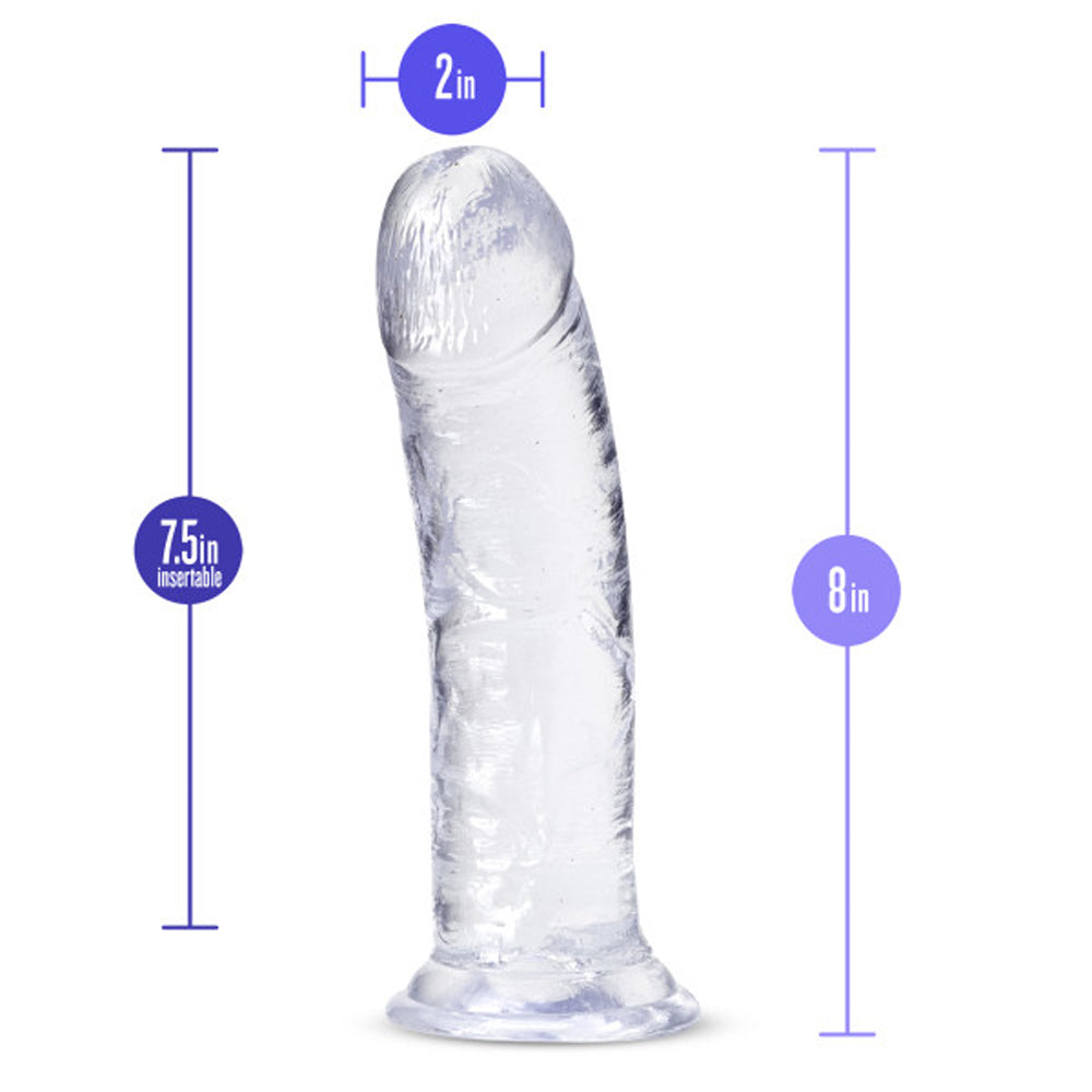 B Yours Plus Roar n' Ride 8 in. Dildo Clear