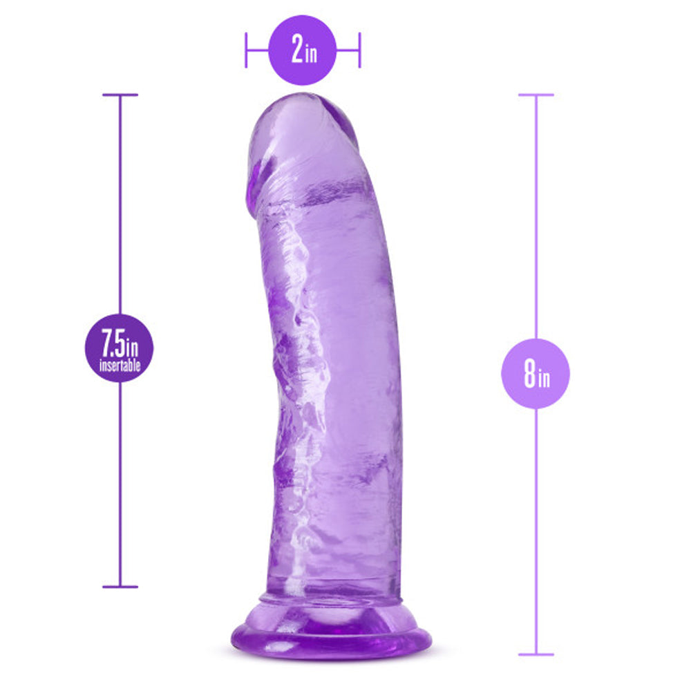 B Yours Plus Roar n' Ride 8 in. Dildo Purple